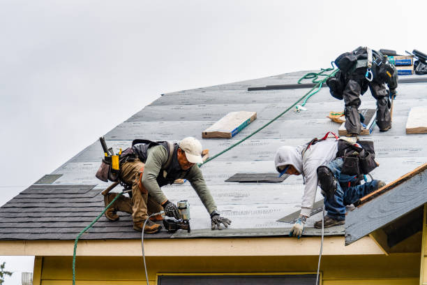 Professional Gutter Installation technician working in Chester, VA